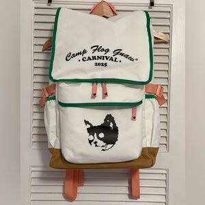 Golf Wang White and Brown Backpack